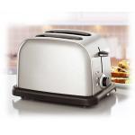 Plastic Brushed Steel Toaster 2 Slice Toaster Breakfast Machine for sale