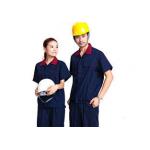 Safety Work Industrial Work Uniforms , Factory Worker Uniform With Short Sleeve for sale