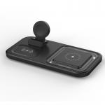 15W fast Thin Lightweight Portable Wireless Charger Station ABS and PC Black for sale