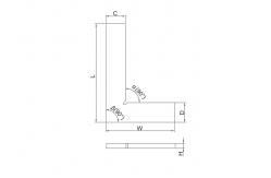 China 90 Degree Stainless Steel Flat Edge Square Measuring Tools supplier