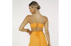 China 2 Set Halter Straps Womens Party Maxi Dresses Wrap Breasts And Navel supplier