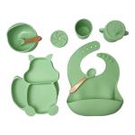 Squirrel Shape Suction Cup Plates And Bowls Silicone 6 Pcs OEM Food Grade for sale