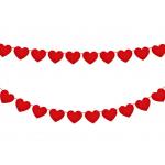 Red Love Decoration 3mm Felt Heart Garland for sale