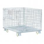 Electroplated 2 Ton 1000mm Height Folding Wire Mesh Container for sale