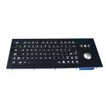 IP65 durable vandal proof Black Metal Keyboard with optical trackball for kiosk keyboard for sale