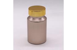 China Pill/Capsule/Tablet/Powder PET Frosted Plastic Bottle with Gold/Silver Cap supplier