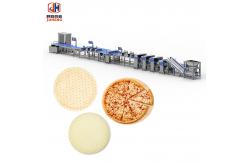 China Automatic Flatbread Pizza Base Production Line 3PHPizza Dough Press Machine supplier