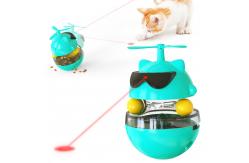 China Turntable Cat Treat Feeder Toy Multifunction Automatic Laser Light For Cats supplier
