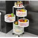 Carbon steel Round Rotatable Multi Layer Kitchen Shelf For Fruit Vegetable for sale