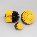 3pcs Yellow Drill Scrubber Brush 3.5in for sale