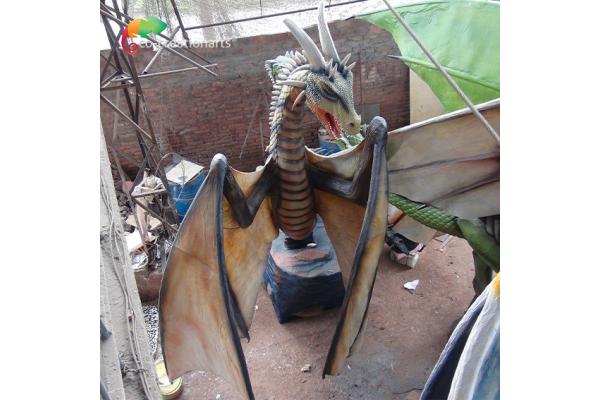 Remote Control Realistic Dragon For Theme Park Attraction