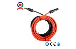 China Solar PV Panel Cable Extension Cable Leads With Connectors 6mm2 Red+ Black supplier