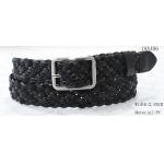 Black PU / Webbing Tape Womens Braided Belt With Nickel Satine Buckle for sale