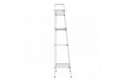 China Home Office Black 4 Tiers Steel Shelf Rack With Mesh Board supplier