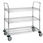 RK Bakeware China Foodservice 18 X 24 X 38 Metro Three Shelf Heavy Duty Stainless Steel Utility Cart for sale