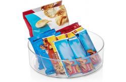 China Round Plastic Clear Rotating Turntable Storage Organizer For Kitchen supplier
