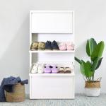 Living room sliding door shoe rack white shoe storage cabinet for sale