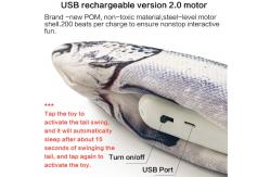 China Electric Moving Interactive Floppy Fish Dog Toy For Small Medium Dogs supplier
