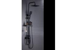 China Rotation Matte Black Wall Mount 4way Rain Shower Faucets supplier