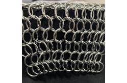 China Large Ring Welded Mesh Stainless Steel Metal Chain Mail Welded Ring Mesh Curtain supplier