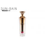 Round Plastic Lip Protector Packaging Clear Gold Lipstick Tubes SM001 for sale