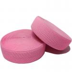 Pink Herringbone Webbing Polyester Elastic Band 3.5cm Width