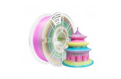 China 3D Printing Filament 1.75mm Transparent Rainbow Gross Weight 1.3kg PLA+ Filament supplier