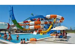 China Water Theme Park Playground Design Small Pool Games Fiberglass Slide supplier