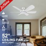 6-Blade LED Ceiling Fan with Remote Control and Customizable Suspension Length for sale