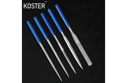 China Customized Diamond Coted Needle File 10PCS Half Round Shaped Plastic Coated Grip Handle supplier