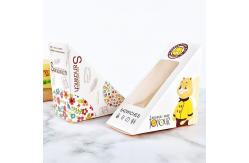 China Disposable Triangle Chocolate Donut Sandwich Cake Pizza Box With Window Eco Friendly supplier
