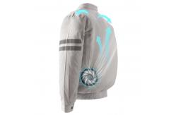 China Windproof Cooling Fan Jacket Turn Down Collar Ac Motorcycle Jacket supplier