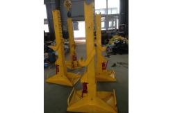 China 20T Electrical Cable Pulling Tools Adjustable Cable Drum Stand With Wheels supplier