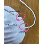 Light Weight Disposable Dust Mask White Color Shell Shaped With Steel Nose Clip for sale