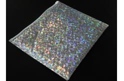 China 220x160mm Shiny Holographic Bubble Envelope Mailers with Zipper Cosmetic Bubble Jiffy Bag supplier