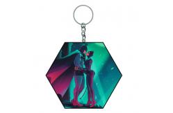 China 3D Lenticular Keychain PET Keychain Motion With Flip/Morph Effect supplier