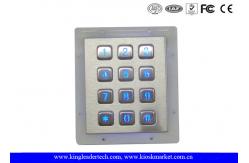 China 3×4 Matrix Metal Numeric Keypad 12 Backlit SS Keys Panel Mount supplier