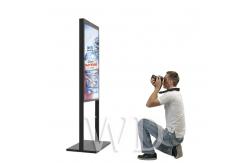 China Floor Stand Adjustable Length 2500cd/M² Advertising Kiosk Display Dual Screens supplier