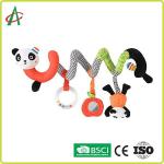 BSCI Baby Panda Plush Spiral Toy With Mirrors Customized for sale