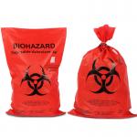 Red HDPE PP Bio Medical Waste Bags , Disposable Biohazard Bags For Hospital for sale