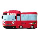 Boys 30cm Red Or Green School Bus Plush Toy Children'S Car Plush Toys for sale