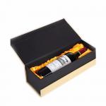 Gift Whisky Wine Bottle Packaging Boxes Cardboard Wine Box Black Paper with Custom Logo for sale