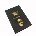 Customized Logo Gold Foil Printed 310gsm German Black Core Paper With Gold Gilded Edges for sale