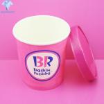 Recyclable Kraft Ice Cream Paper Cup CMYK Printing Paper Gelato Cups for sale