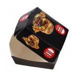 Customized Size Printing Hamburger Packaging Box Food Grade Kraft Paper for sale