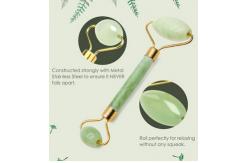 China Green Gua Sha Scraping Tool , Facial Jade Roller For Face Massage supplier