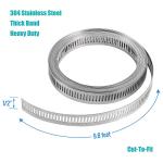 Secure Hose 304SS Worm Gear Hose Clamps With Bind Free Pull Through Design for sale