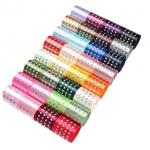Single Face Diamond Poly Satin Ribbon 5mm-50mm Polyester Satin Ribbon for sale