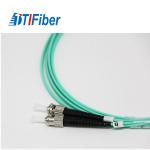 OM3 50/125 Fiber Optic Patch Cord FC To SC Duplex Multi Mode / Fibers With Aqua for sale