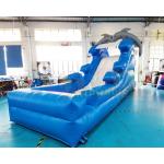 Children 0.55mm PVC Inflatable Water Slide With Pool Double Stitching for sale